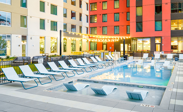 resort style pool