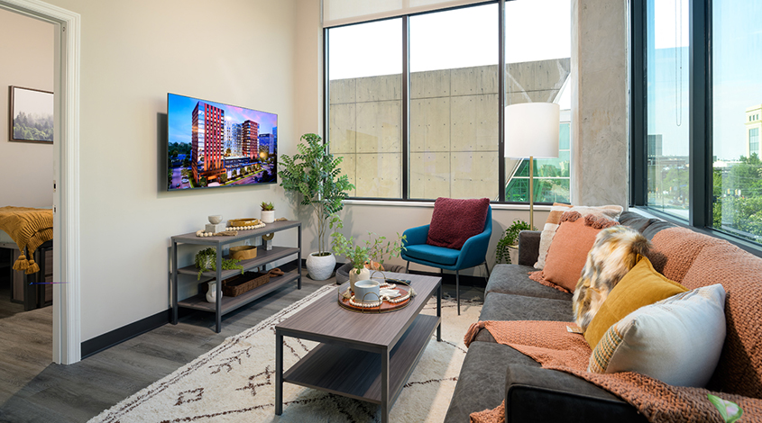 furnished living space